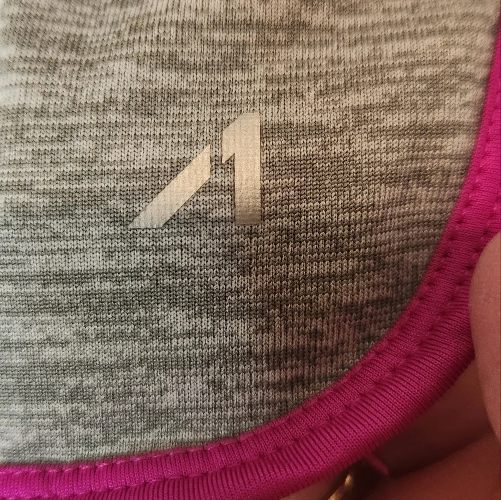 Alive Qwick-Dry Lined Running Shorts Gray and‎ Pink, Size XS